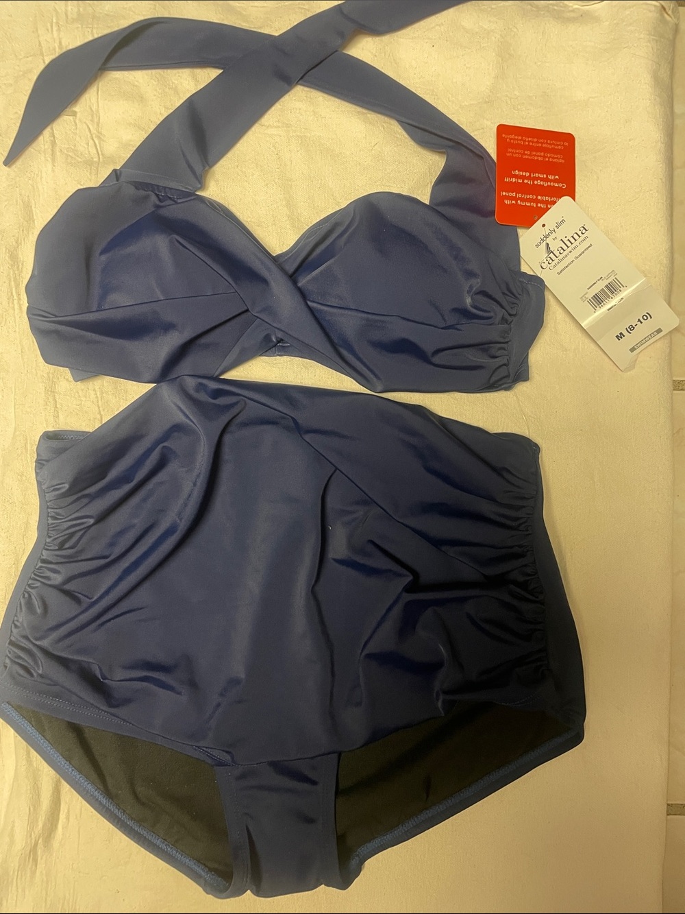 Catalina Navy Blue Two-Piece Bikini Set